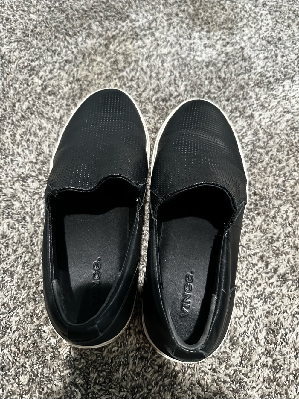 Vince Black Slip-On Loafers